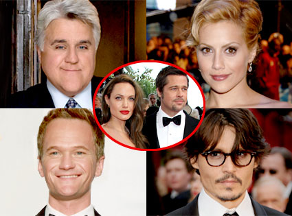 Jay Leno, Brittany Murphy, Neil Patrick Harris, Johnny Depp, Angelina Jolie, Brad Pitt Jay Leno, Brittany Murphy, Neil Patrick Harris, Johnny Depp, Angelina Jolie, Brad Pitt